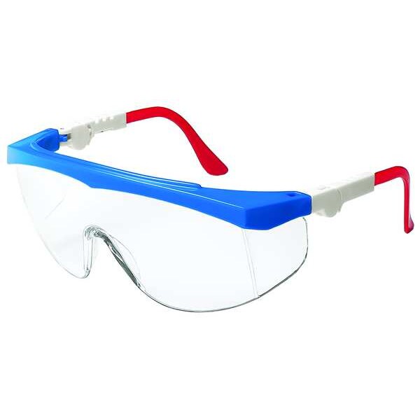 Condor Spirit, Safety Glasses Anti-Scratch, Clear Lens, Half-Frame, Wraparound - 1VW25