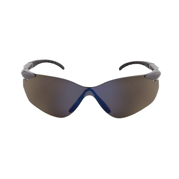 Jackson Safety Safety Glasses Anti-Scratch, Blue Mirror Lens, Frameless - 50029