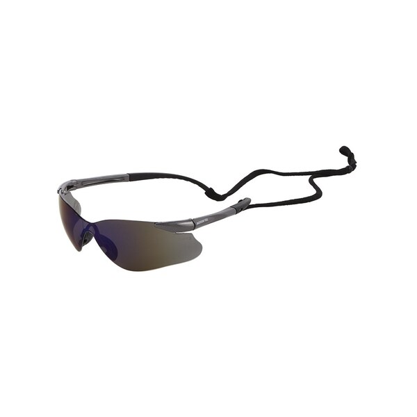 Jackson Safety Safety Glasses Anti-Scratch, Blue Mirror Lens, Frameless - 50029