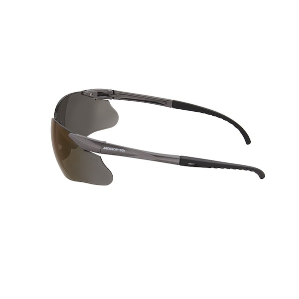 Jackson Safety Safety Glasses Anti-Scratch, Blue Mirror Lens, Frameless - 50029