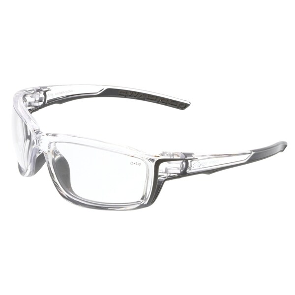 Mcr Safety Glasses, Swagger SR4 Clear Frame, Clear Lenses, 12PK - SR410