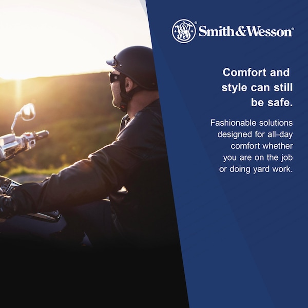 Smith & Wesson 44 Magnum Safety Glasses, Black Frame, Clear Lens, 12PK - KCC23452