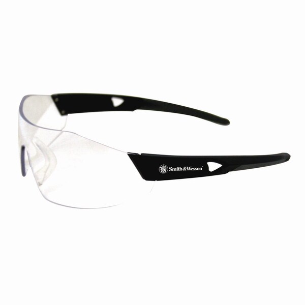 Smith & Wesson 44 Magnum Safety Glasses, Black Frame, Clear Lens, 12PK - KCC23452