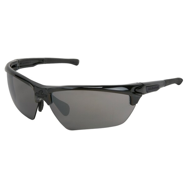 Mcr Safety Glasses, Dominator DM3 Black Frame, Black Mirror, 12PK - DM1337B