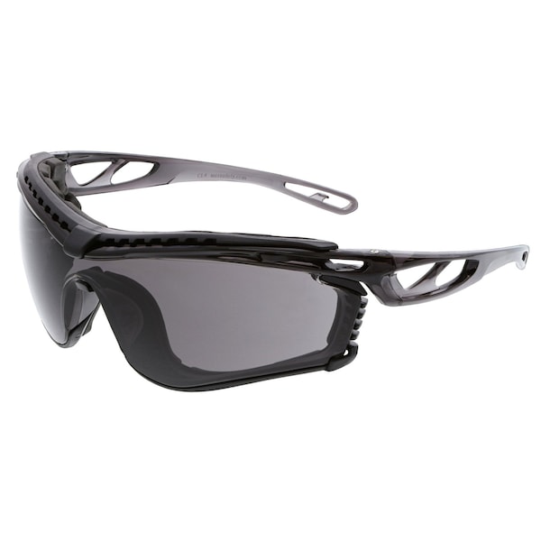 Mcr Safety Glasses, Checklite CL5 Foam Gray MAX6 Lens, 12PK - CL512PF