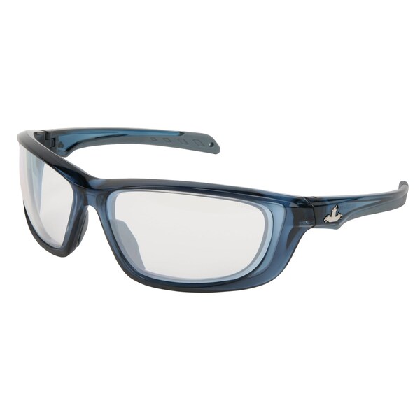 Mcr Safety Glasses, UD1 Dark Blue Frame, I/O Clear Mirror, 12PK - UD129