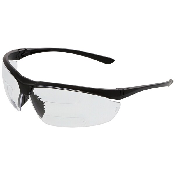 Mcr Safety Glasses, VL2 Clear Dual 2.5 Magnifiers, 12PK - VL23D25
