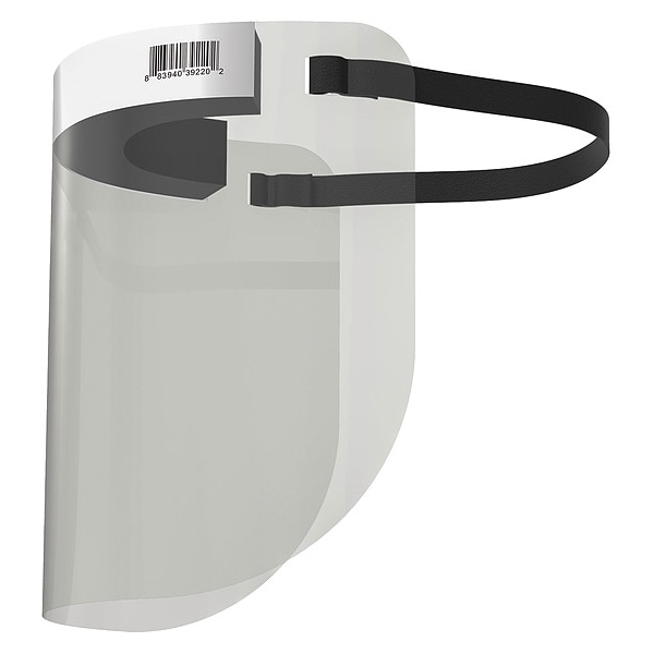 Honeywell Disposable Faceshield, Clear Visor, 9 1/8 in Height, Elastic Band Suspension, Anti-Fog Lens - FF0721
