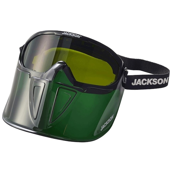 Jackson Safety Safety Goggles with Detachable Face Shield, Anti-Fog, Shade 5.0 Lens, Universal - 21002