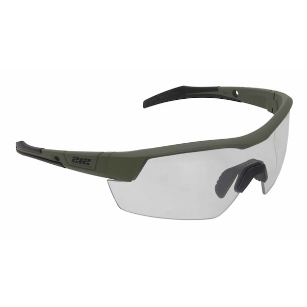 212 Performance Premium Ballistic Impact Rated Clear Lens Anti-Fog Safety Glasses in Drab Green - EPE11-77-03