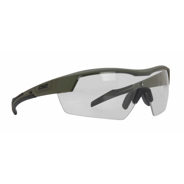 212 Performance Premium Ballistic Impact Rated Clear Lens Anti-Fog Safety Glasses in Drab Green - EPE11-77-03