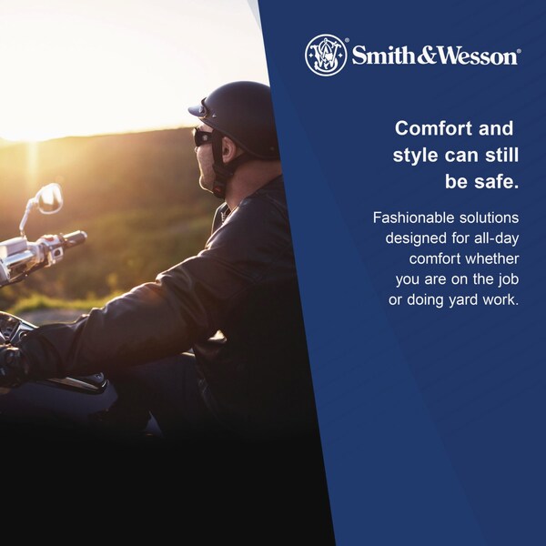 Smith & Wesson 44 Magnum Safety Glasses, Black Frame, Black Lens, 12PK - KCC23453