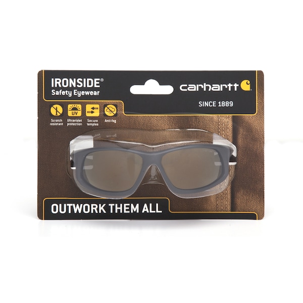 Carhartt Carhartt Ironside Anti-Fog Safety Glasses Antique Mirror Lens Black Frame 1 pc - CHB690DTCC