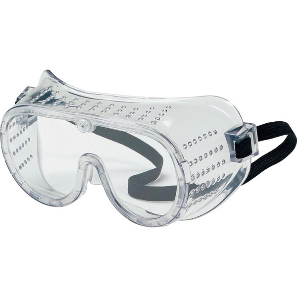 Mcr Safety Impact Resistant Safety Goggles, Scratch-Resistant, Clear Lens, Direct Vented / Perforated Venting - 2220