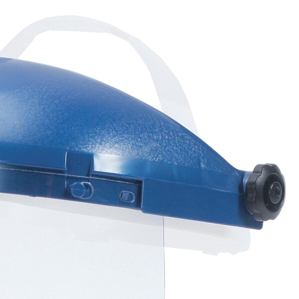 Sellstrom 390 Premium Series Single Crown Face Shield, Ratcheting, Acetate, 8 in x 12 in x .040 in, Clear, Anti-Fog - S39140