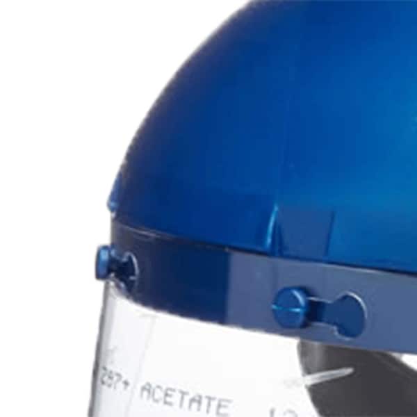 Sellstrom 390 Premium Series Single Crown Face Shield, Ratcheting, Acetate, 8 in x 12 in x .040 in, Clear, Anti-Fog - S39140