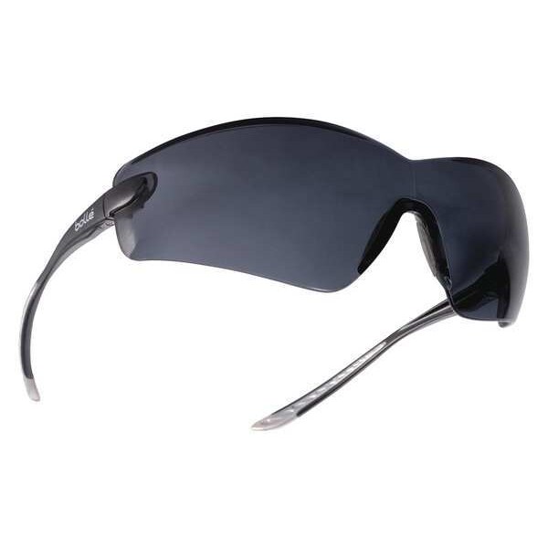 Bolle Safety Cobra, Safety Glasses Anti-Fog, Anti-Static & Anti-Scratch, Gray Lens, Frameless, Wraparound - 40038