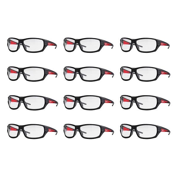 Milwaukee Tool Safety Glasses, Wraparound Clear Polycarbonate Lens, Anti-Fog, Scratch-Resistant, 12PK - 48-73-2021X12