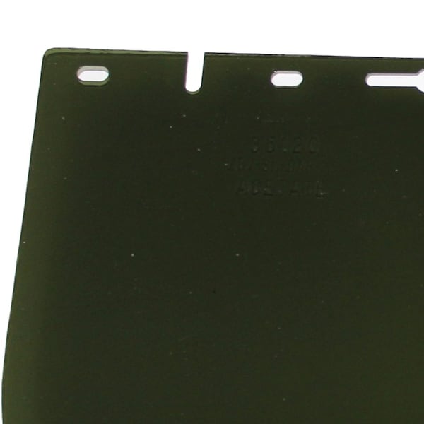 Sellstrom 390 Premium Series Single Crown Face Shields Window, Acetate, 8 in x 16 in x .040 in, Uncoated, Dark Green - S35120