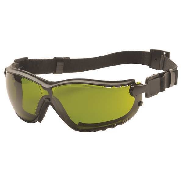 Pyramex Stylish Goggle, Anti-Fog, Anti-Static, Scratch-Resistant, Green Lens, Direct Venting, Universal - GB1860SFT