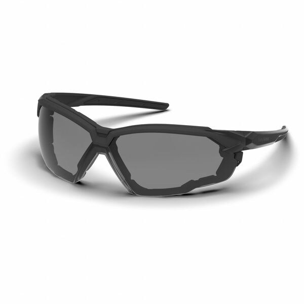 Hexarmor X1G, Safety Glasses Anti-Fog &  Anti-Scratch, Gray Lens, Half-Frame, Wraparound - 11-32002-02