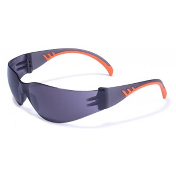 Safety Flyz Orange Tips Glasses With Smoke Lens - FLYZ ORN SM