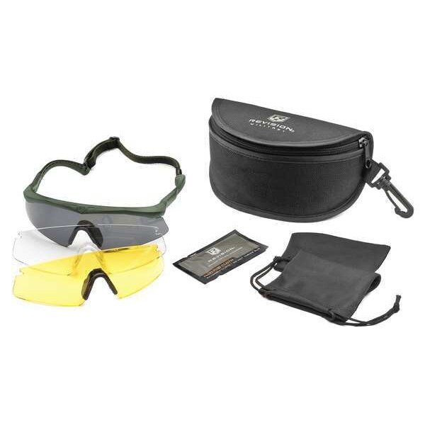 Revision Military Safety Glasses Anti-Fog &  Anti-Scratch, Assorted Lens, Wraparound - 4-0076-0251