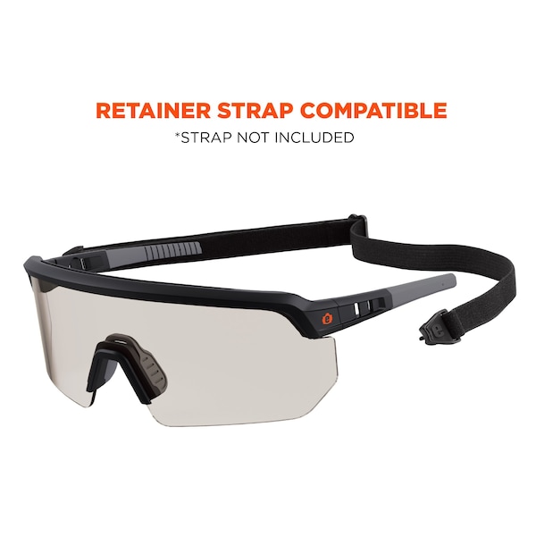 Ergodyne Safety Glasses, Indoor/Outdoor Anti-Fog &  Anti-Scratch Lens, Matte Black Frame - AEGIR-AFAS