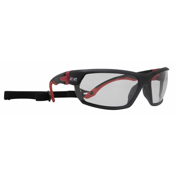 212 Performance Premium Anti-Fog Clear Lens Safety Glasses in Black and Red - EPE13-05-03