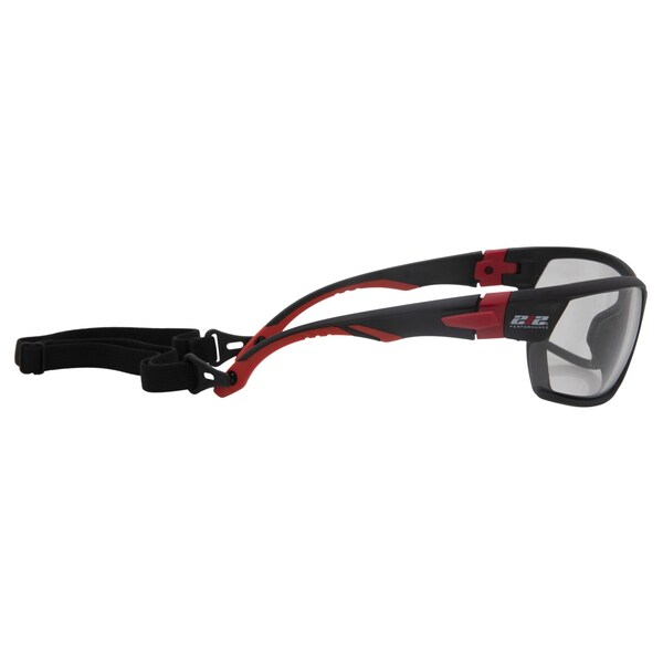 212 Performance Premium Anti-Fog Clear Lens Safety Glasses in Black and Red - EPE13-05-03