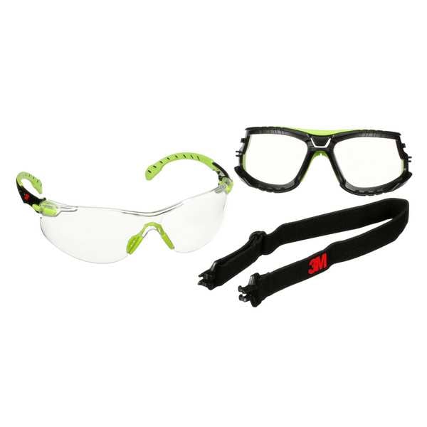 3M S1201SGAF-TKT, Safety Glasses Kit Anti-Fog &  Anti-Scratch, Clear Lens, Frameless, Wraparound - S1201SGAF-TKT
