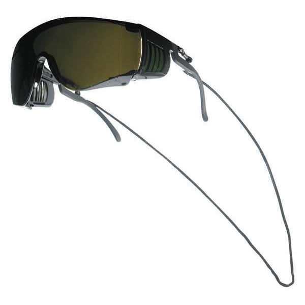 Bolle Safety Override, Welding Safety Glasses Anti-Fog, Anti-Static & Anti-Scratch, Gray Lens, Frameless, OTG - 40056