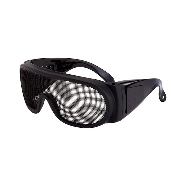 Crossfire Safety Glasses, OTG Black Wire Mesh Lens, 12PK - 19218