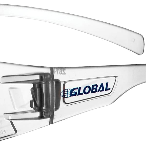 Global Industrial Frameless Safety Glasses, Anti-Fog, Clear Lens - 708119CLAF