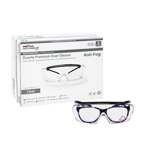 Bison Life Safe Handler, Clear Anti-Fog Lens, Polycarbonate - BLSH-MS-POSG-1CL-3P