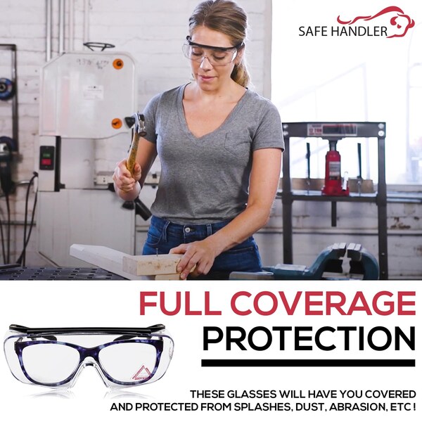 Bison Life Safe Handler, Clear Anti-Fog Lens, Polycarbonate - BLSH-MS-POSG-1CL-3P