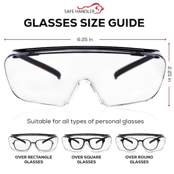 Bison Life Safe Handler, Clear Anti-Fog Lens, Polycarbonate - BLSH-MS-POSG-1CL-3P