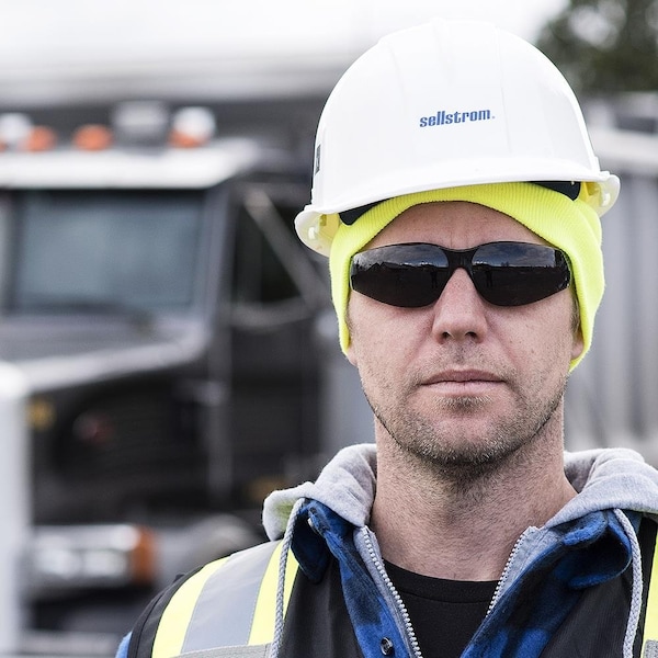 Sellstrom Safety Glasses Anti-Scratch, Smoke Lens, Frameless - S70721