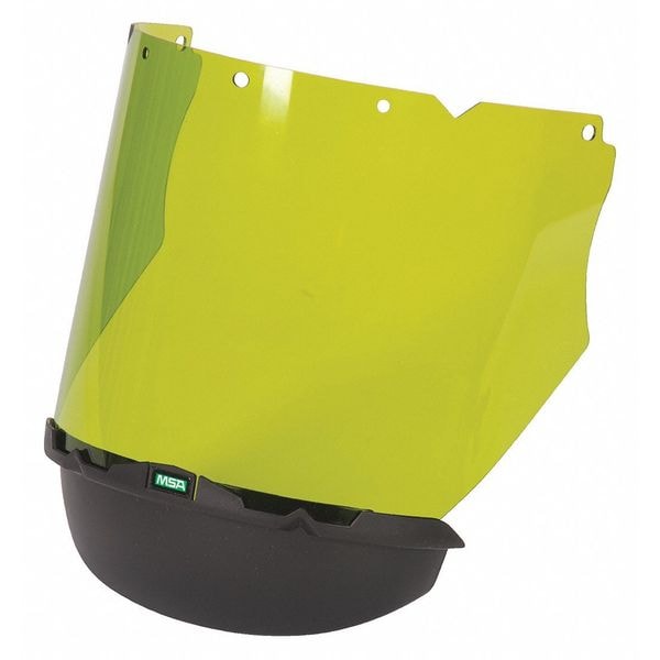 Msa Safety Visor, Green Visor, 8" Height, Anti-Fog, Scratch-Resistant Lens, Green - 10118480