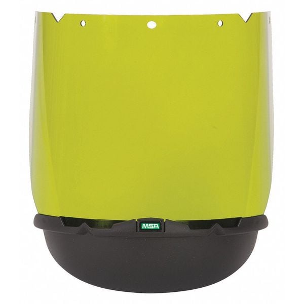 Msa Safety Visor, Green Visor, 8" Height, Anti-Fog, Scratch-Resistant Lens, Green - 10118480
