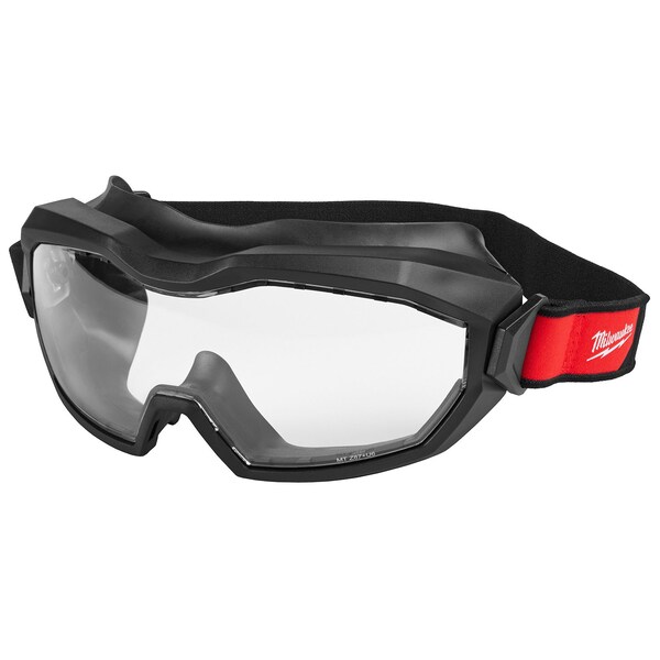 Milwaukee Tool Safety Goggles, Anti-Fog, Anti-Scratch, Clear Lens, D3, D4 ANSI/Dust Splash Rating, Universal - 48-73-2062