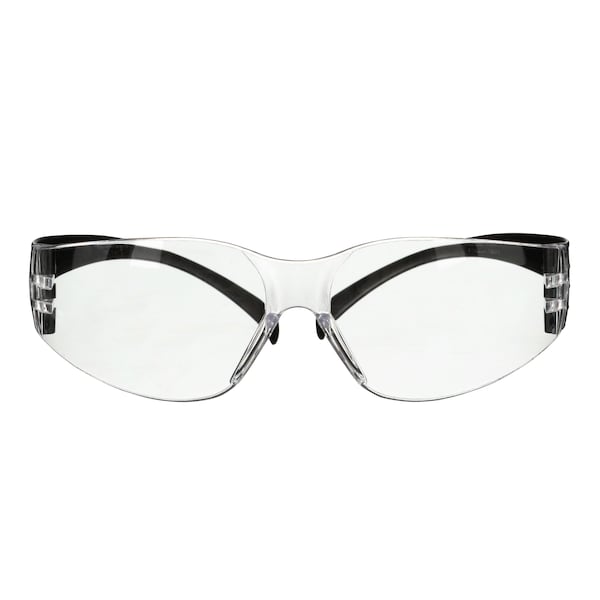 3M 100, Safety Glasses Anti-Fog &  Anti-Scratch, Clear Lens, Frameless, Wraparound - SF101AF-BLK