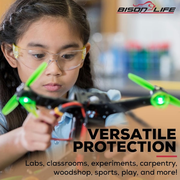 Bison Life Crystal Kids, Kids Safety Glasses Assorted Lens, 12 PK - BLSH-ESCRK-CLLCT-SGAK-12