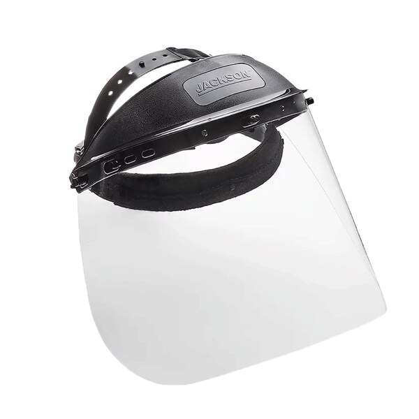 Jackson Safety Faceshield Kit, Model K Ratcheting Crown with 9 in x 15 1/2 in x 0.040 in thick Acetate window - 14957