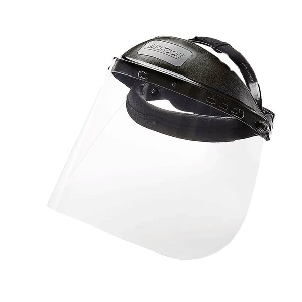 Jackson Safety Faceshield Kit, Model K Ratcheting Crown with 9 in x 15 1/2 in x 0.040 in thick Acetate window - 14957