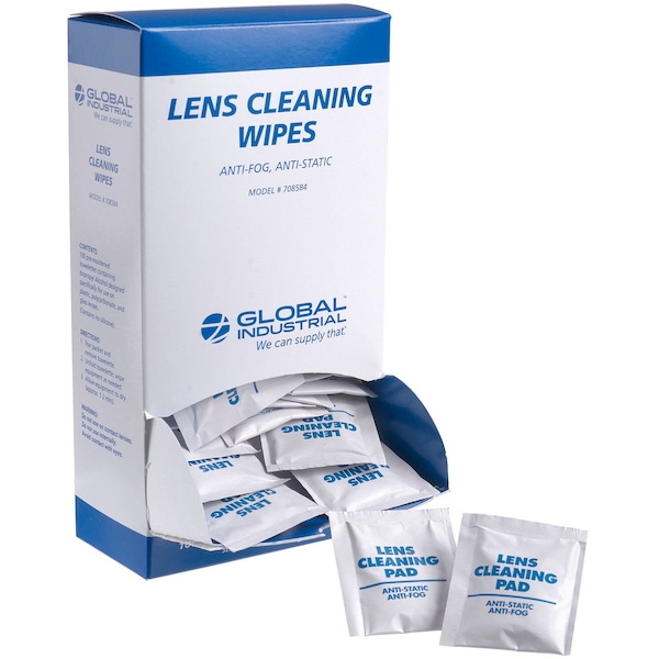 Global Industrial Lens Cleaning Wipes, 100PK - 708584
