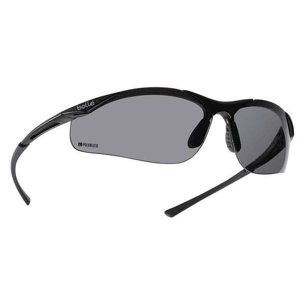 Bolle Safety Contour, Safety Glasses Anti-Fog, Anti-Static & Anti-Scratch, Dark Gray Lens, Half-Frame - 40048