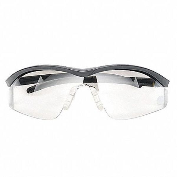 Mcr Safety Triwear, Safety Glasses Anti-Fog &  Anti-Scratch, Light Gray Lens, Half-Frame, Wraparound - T1119AF