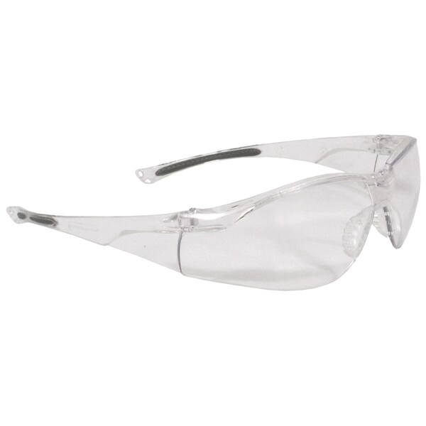 Radians Safety Glasses, Wraparound Clear Polycarbonate Lens, Uncoated,  - SO1-10