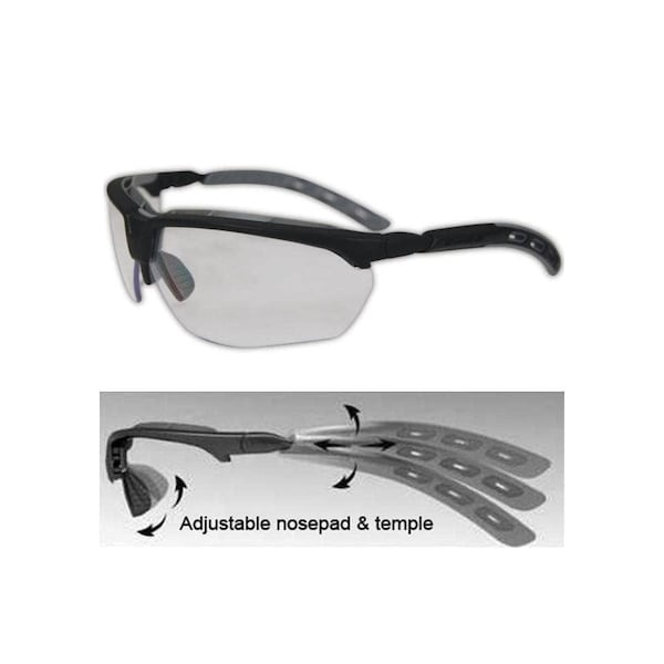 Magid Safety Glasses Anti-Fog, Grey Lens, 1 PR - Z100BKAFGY